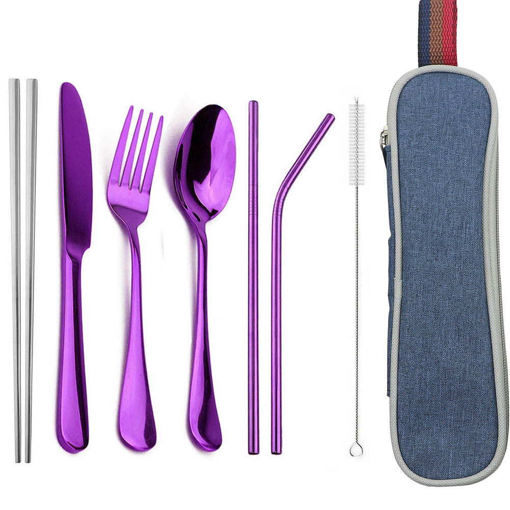 Camping Cooking Set Stainless Steel - JANKNG Tableware Stainless Steel Cutlery Travel