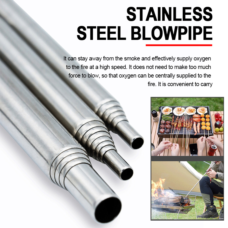 Camping Cooking Youtube - Blow Fire Tube Mouth Blowpipe Outdoor