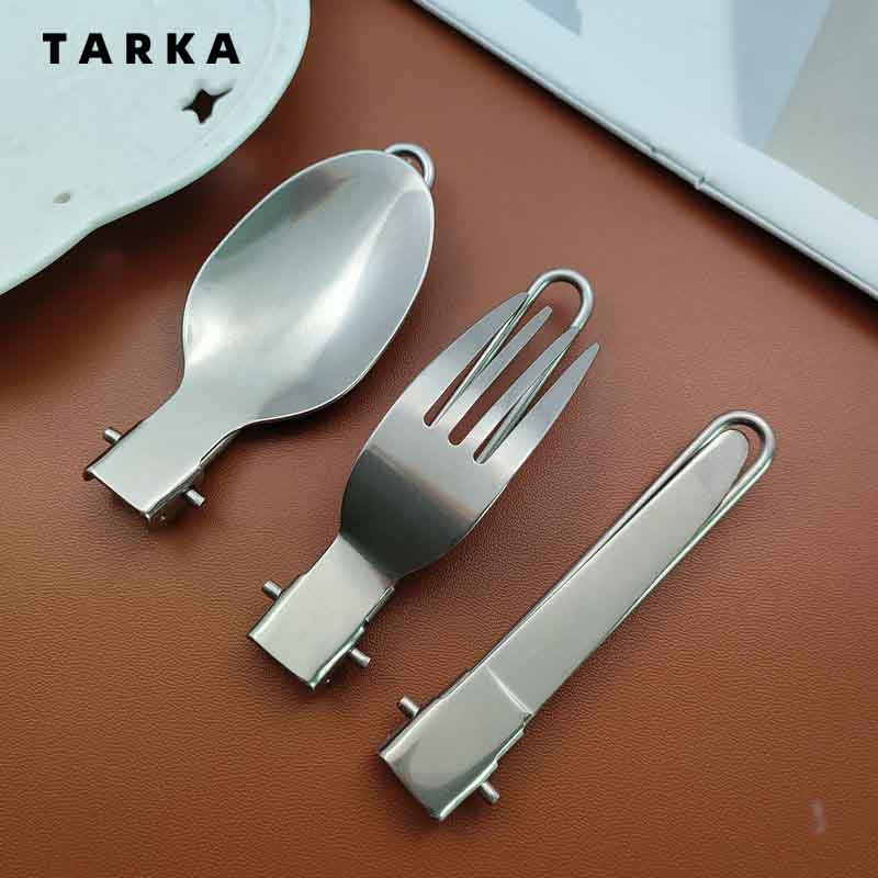 Camping Cooking Trangia - TARKA Fork Knife Spoon Set Stainless