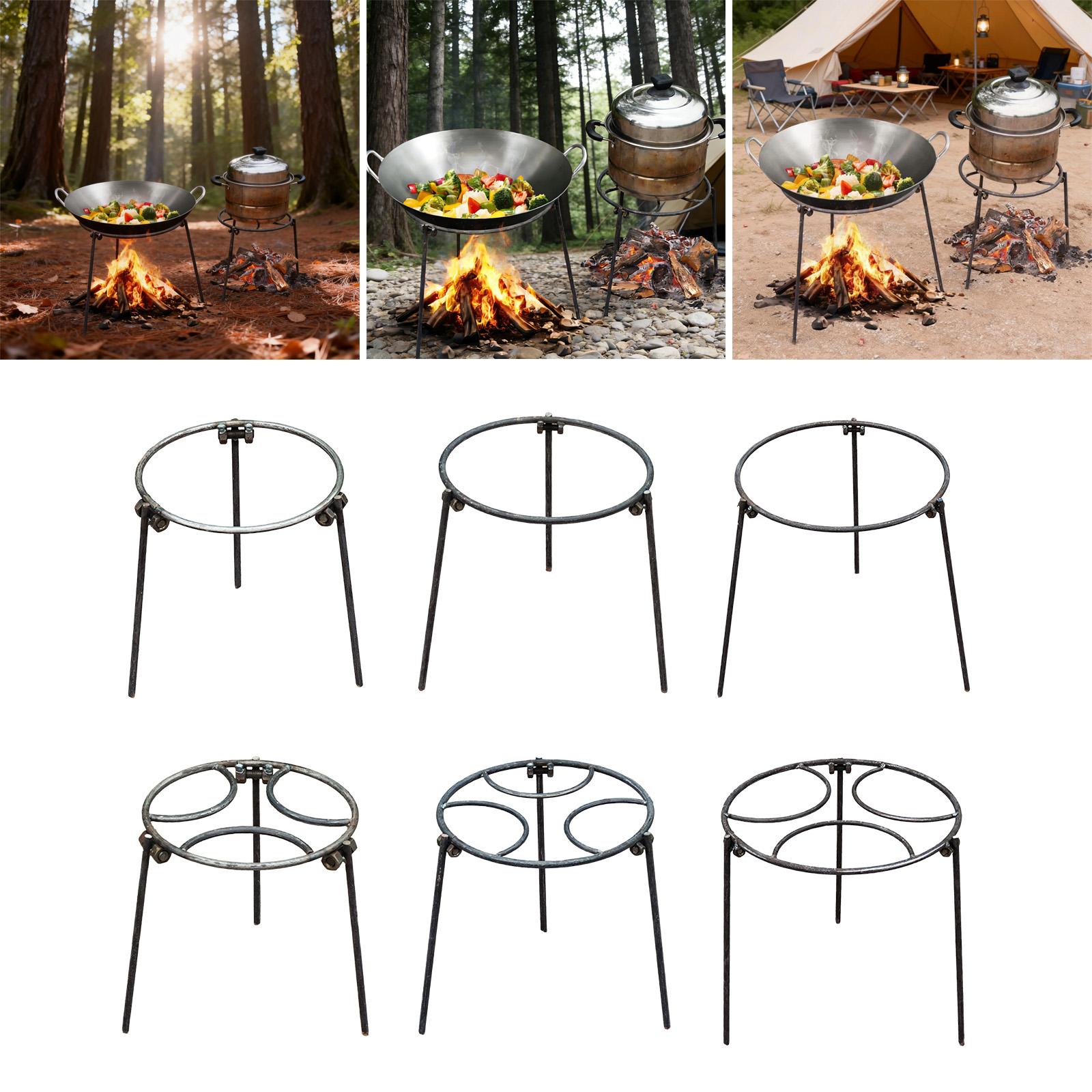 Camping Cooking Dutch Oven - Campfire Tripod,Dutch Oven Multipurpose Woks Holder,Open