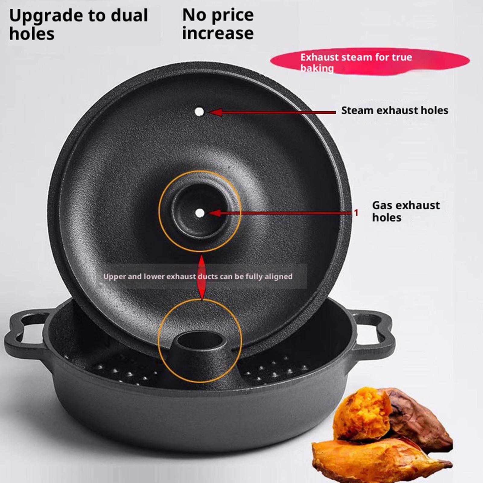 Camping Cooking Dutch Oven - Cast Iron Cauldron For Cooking Heavy