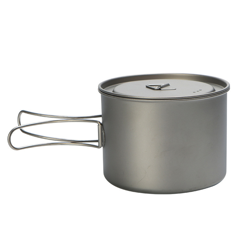 Camping Cooking Set Stainless Steel - Outdoor Picnic Titanium Cooking Pot 750ml