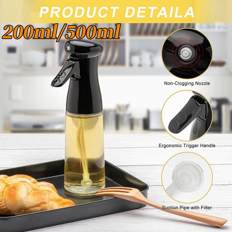 Camping Cooking Oil - 200/500ml Oil Spray Bottle Home Kitchen