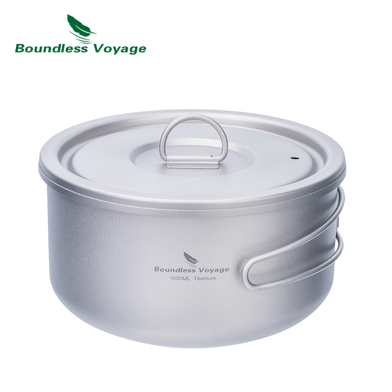 Camping Cooking Appliances - Boundless Voyage Titanium Camping Pot with