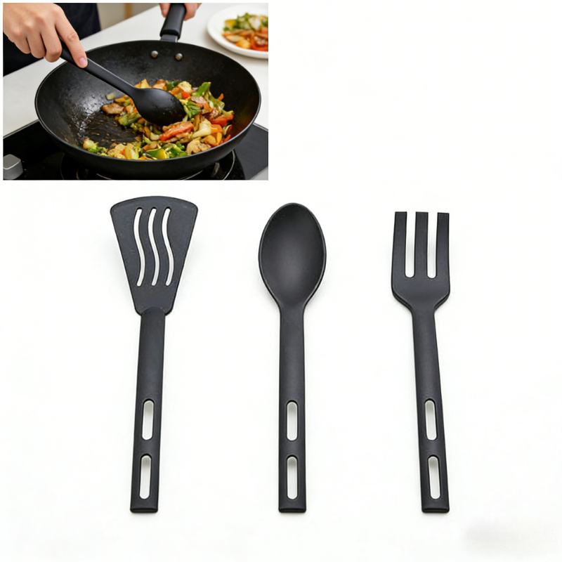Quechua Camping Cooking Set - Kitchen Cooking Tools 3Pcs Mini Nylon
