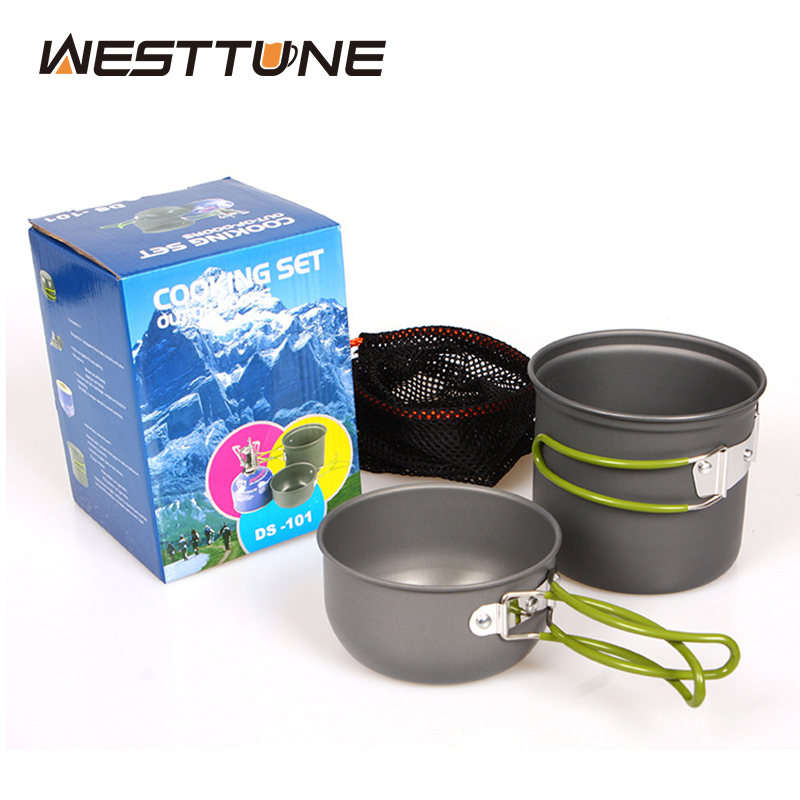 Quechua Camping Cooking Set - WESTTUNE Camping Pot Hiking Cookware Portable