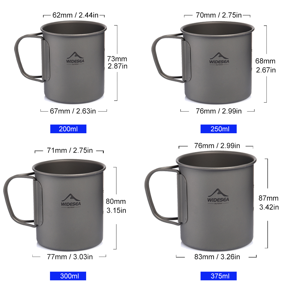 Widesea Camping Mug Titanium C - Quechua Camping Cooking Set recension och pris