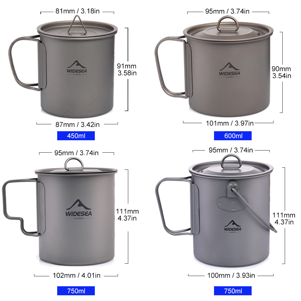 Widesea Camping Mug Titanium C - Quechua Camping Cooking Set recension och pris