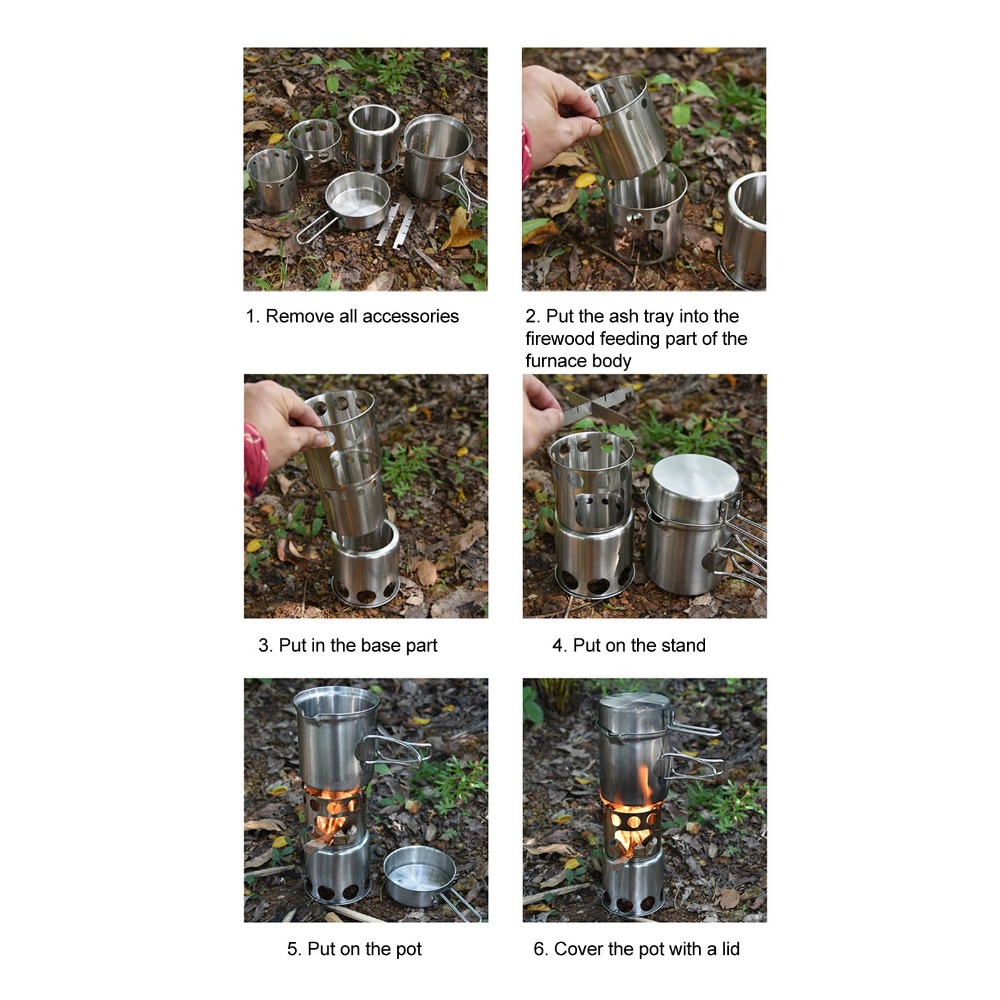 Stainless Steel Camping Cookwa - Camping Cooking Mesh recension och pris