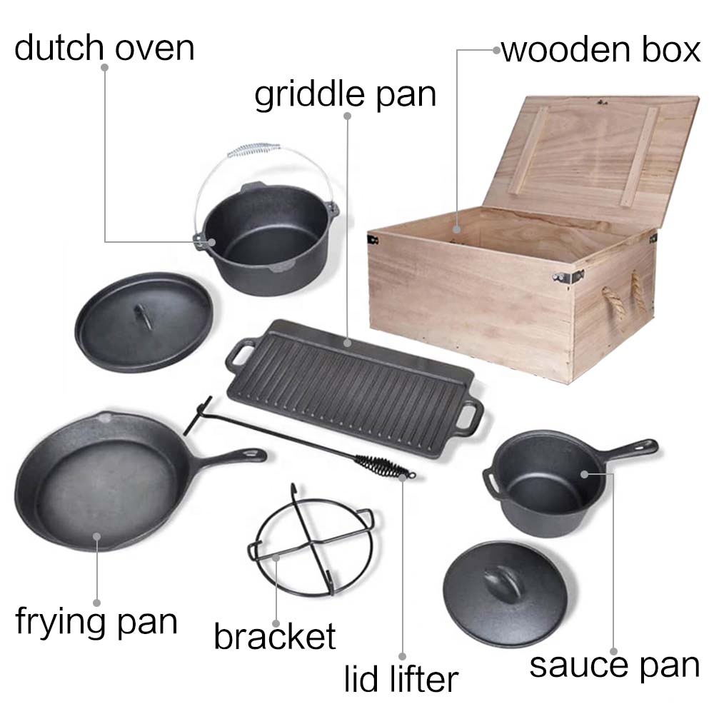 Pre-Seasoned BBQ Heavy Duty Ou - Camping Cooking Dutch Oven recension och pris