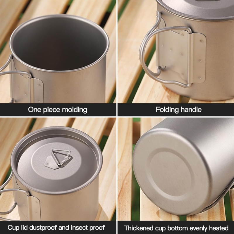 Titanium Camping Mug with Fold - Camping Cooking Mesh recension och pris