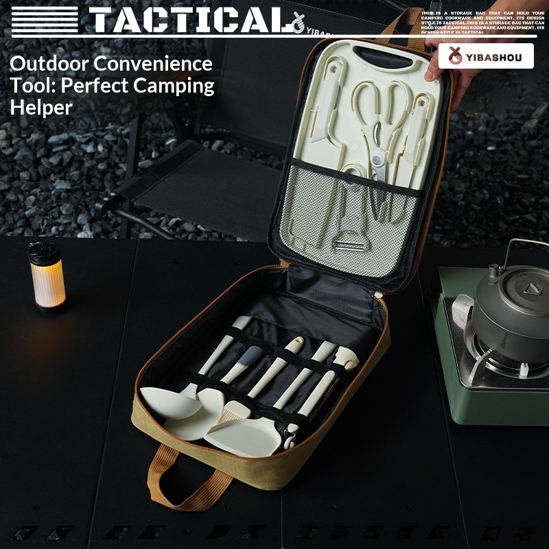Portable 9Pcs Camping Kitchenw - Quechua Camping Cooking Set recension och pris