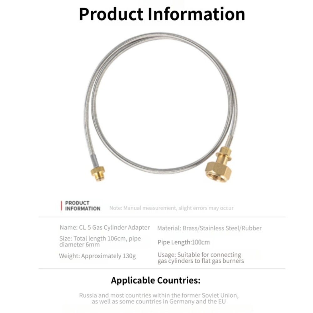 Gas Adapter Hose Brass Stainle - Camping Cooking Youtube recension och pris