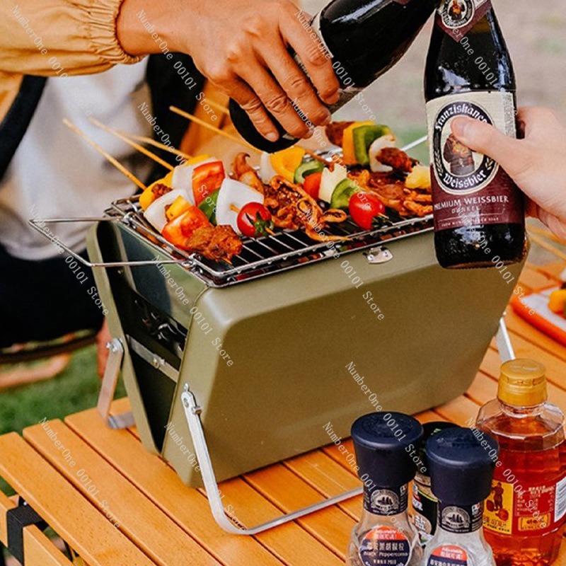 Portable Outdoor Charcoal BBQ  - Camp Grill Portable Folding recension och pris