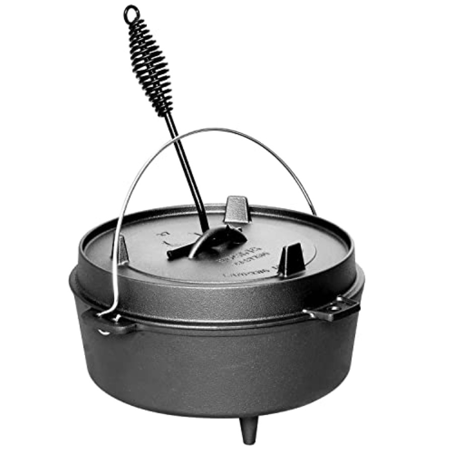 Pre-Seasoned Cast Iron Dutch O - Camping Cooking Dutch Oven recension och pris