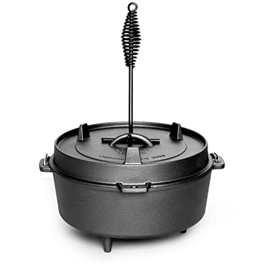 Pre-Seasoned Cast Iron Dutch O - Camping Cooking Dutch Oven recension och pris