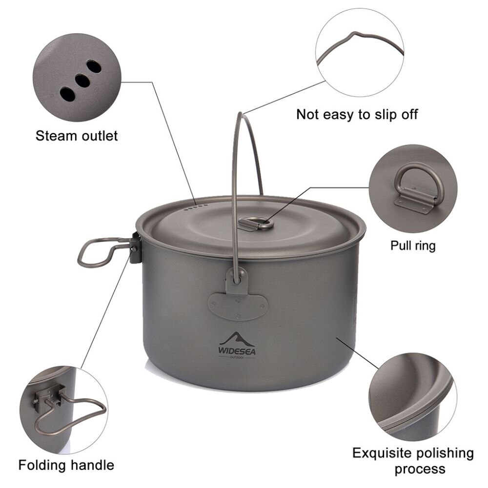 Widesea Camping Tableware Tita - Camping Cooking Set Stainless Steel recension och pris