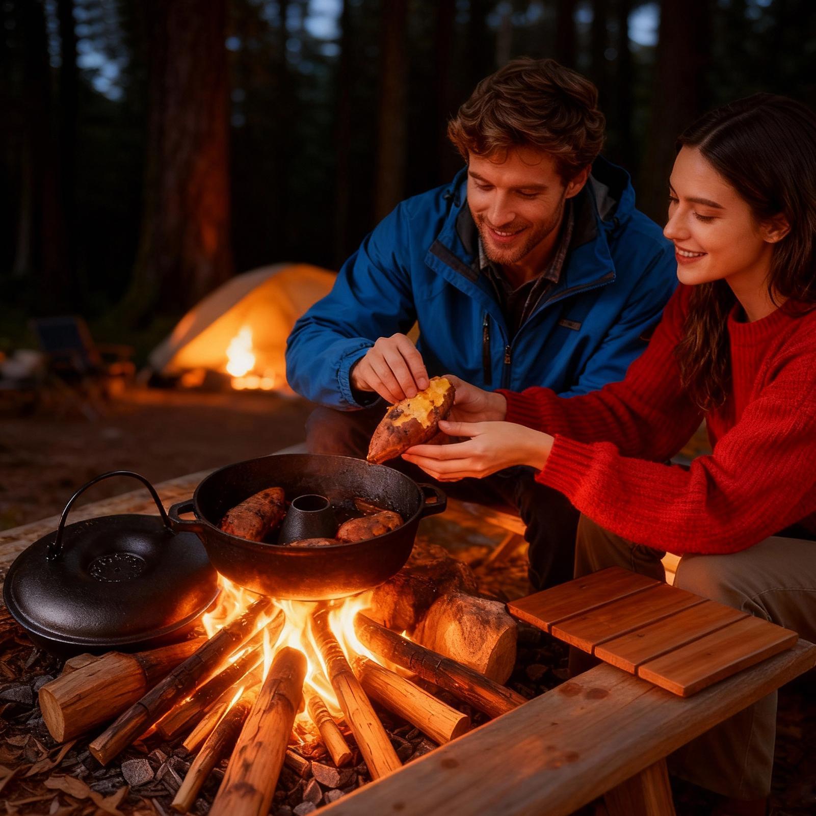 Cast Iron Cauldron For Cooking - Camping Cooking Dutch Oven recension och pris