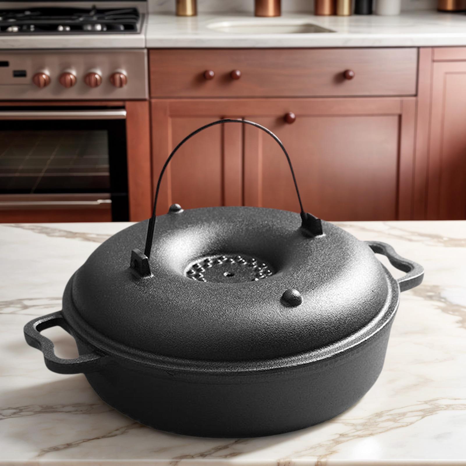 Cast Iron Cauldron For Cooking - Camping Cooking Dutch Oven recension och pris