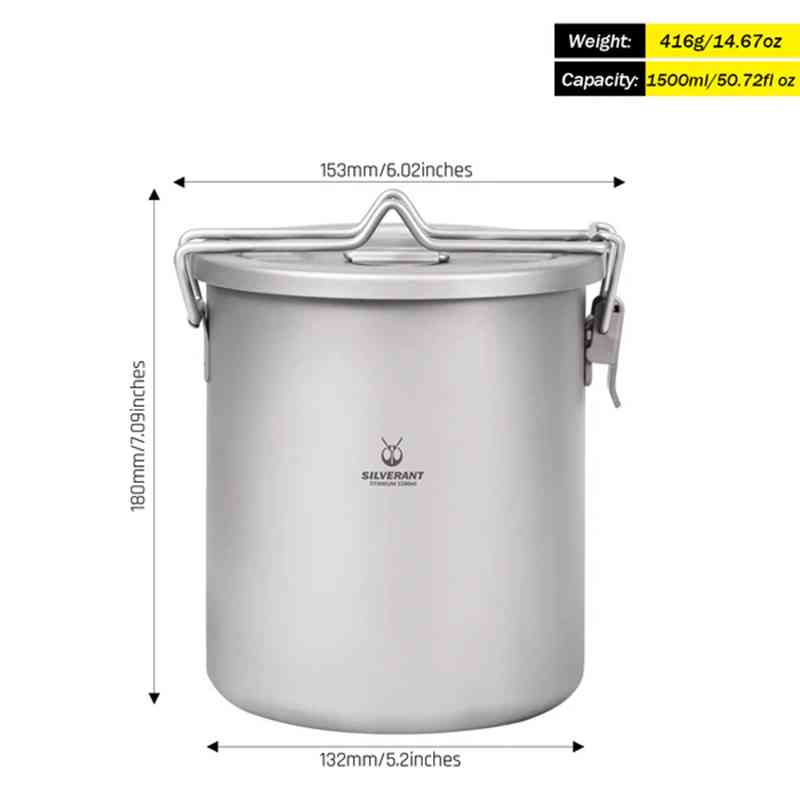 Silverant Camping Titanium Pot - Camping Cooking Mesh recension och pris