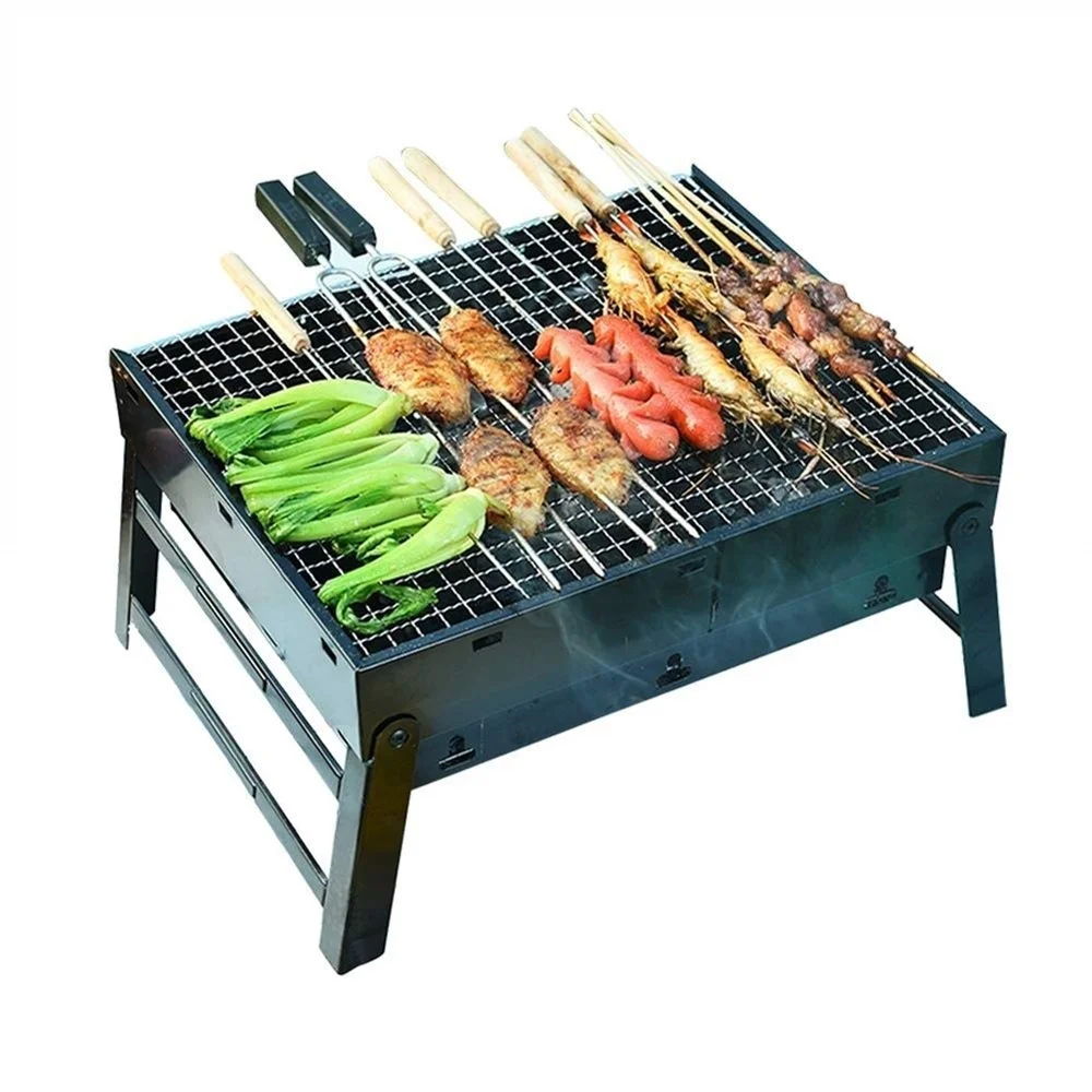 1Set Barbecue Charcoal Stove P - Camping Cooking Set Stainless Steel recension och pris