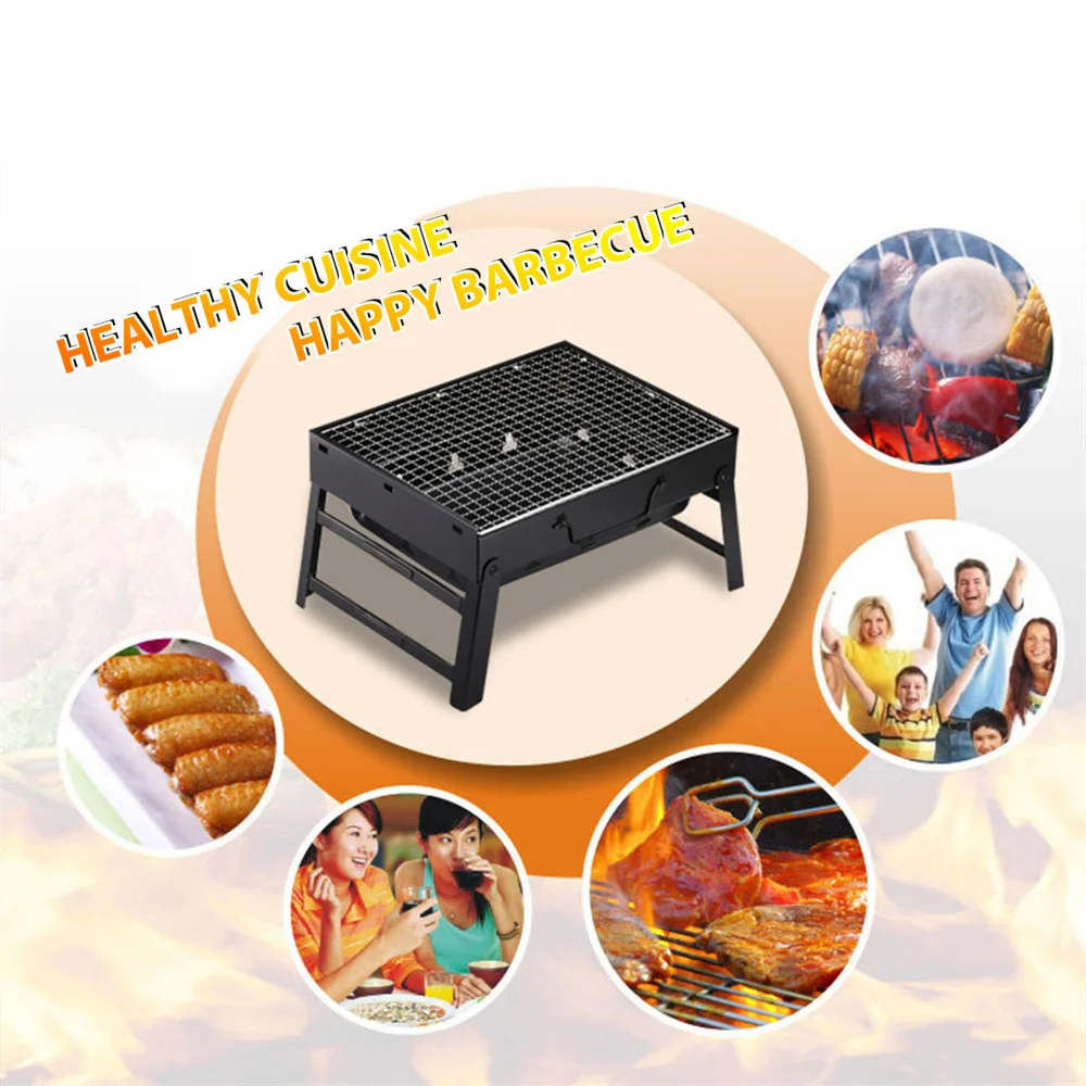 1Set Barbecue Charcoal Stove P - Camping Cooking Set Stainless Steel recension och pris