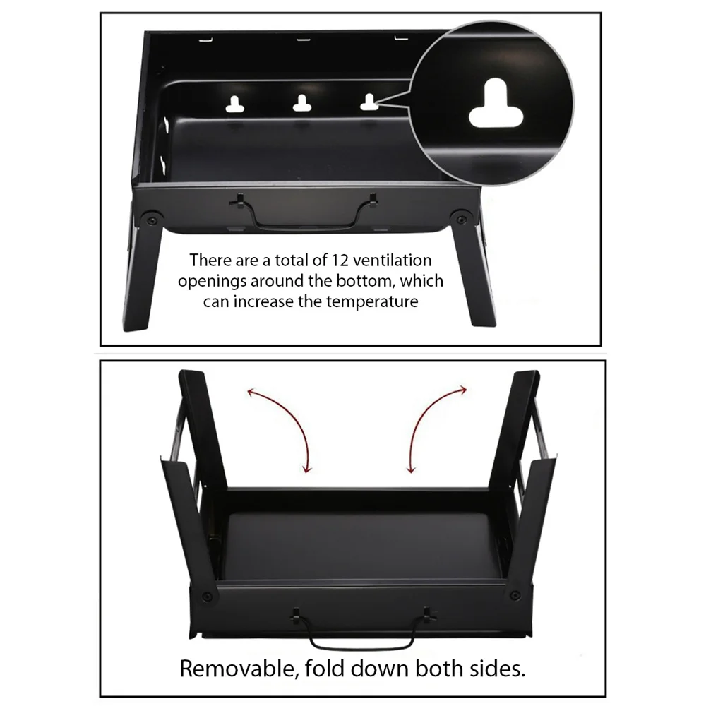 1Set Barbecue Charcoal Stove P - Camping Cooking Set Stainless Steel recension och pris