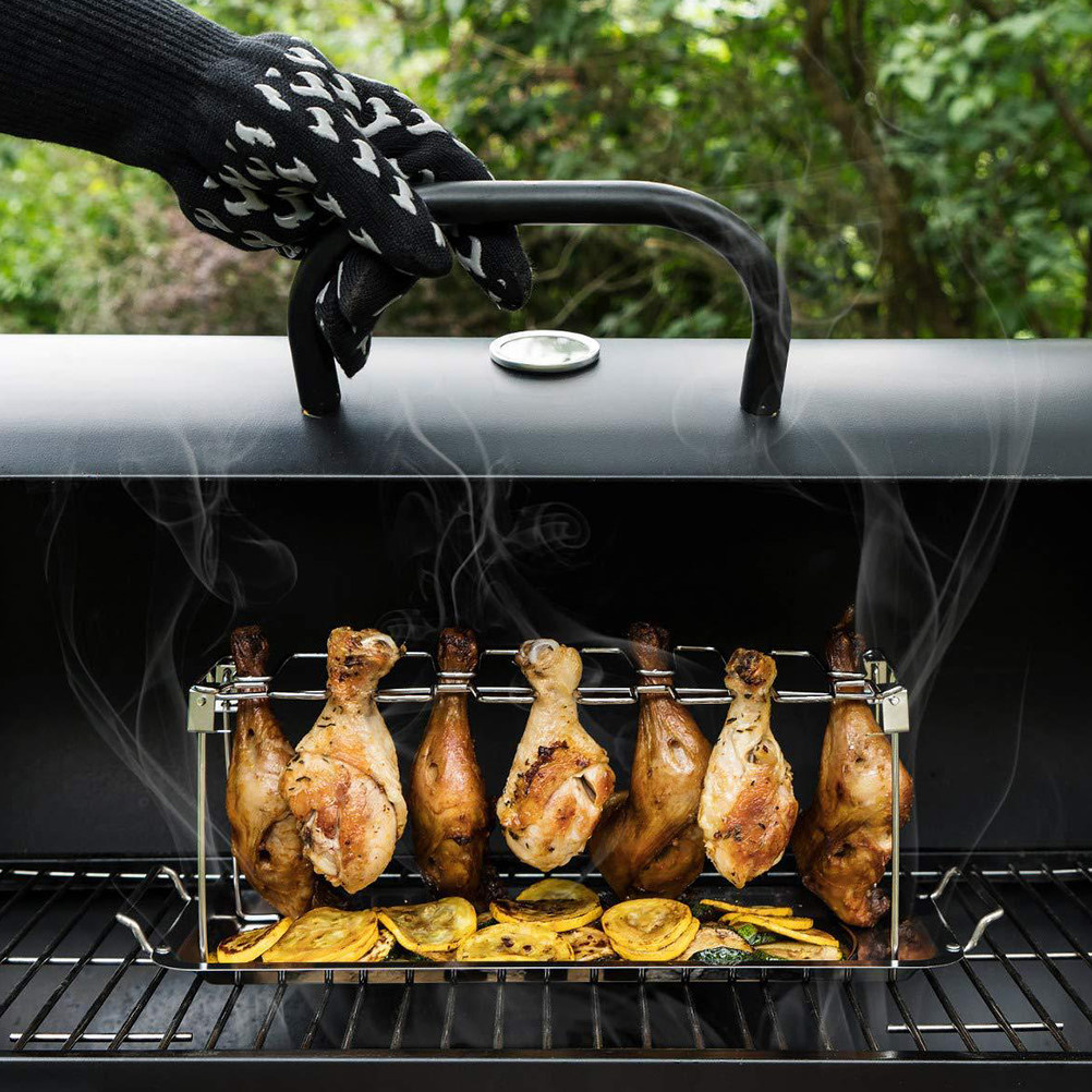 1Pcs Stainless Steel Folding B - Camp Grill Portable Folding recension och pris