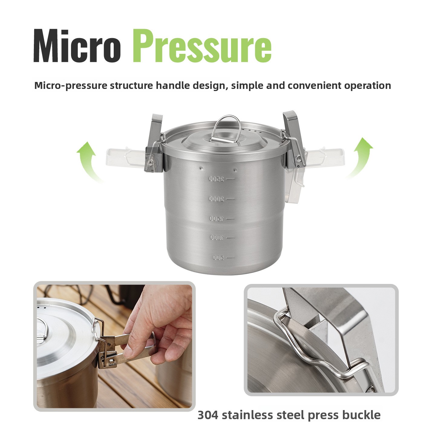 Outdoor 304 stainless steel po - Camping Cooking Set Stainless Steel recension och pris