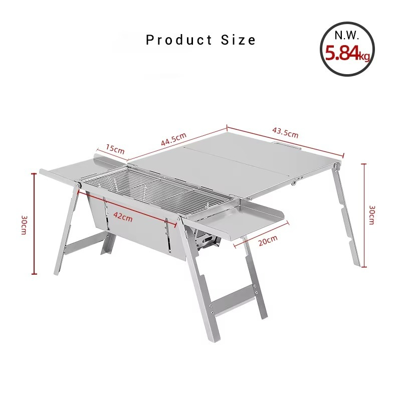 Portable Stainless Steel Outdo - Camp Grill Portable Folding recension och pris