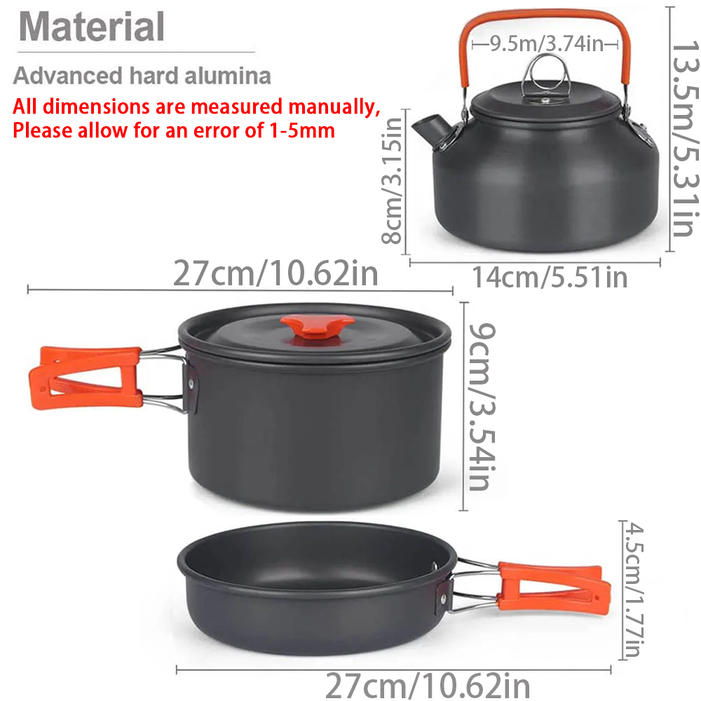 1pcs/1set Camping Cookware Kit - Camping Cooking Mesh recension och pris