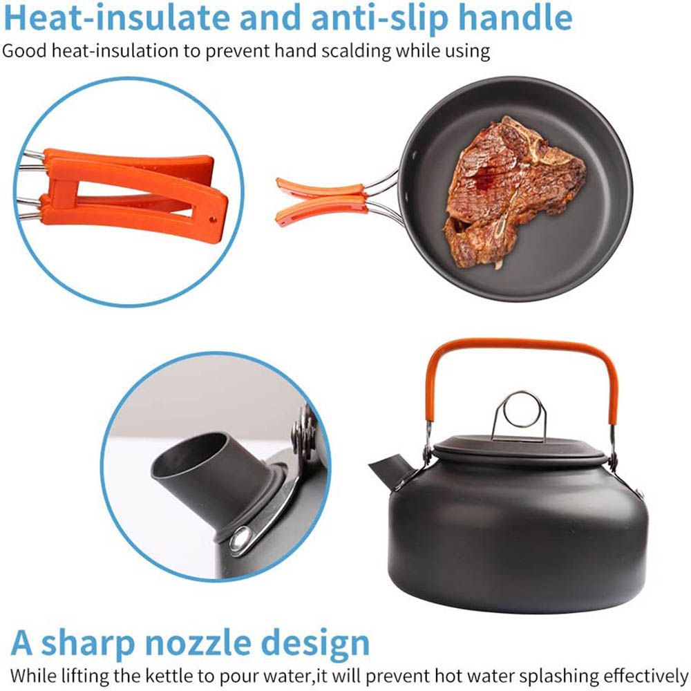 1pcs/1set Camping Cookware Kit - Camping Cooking Mesh recension och pris