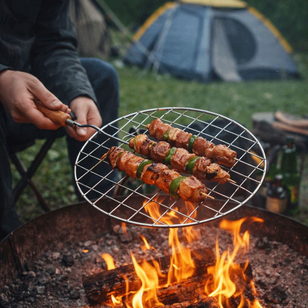 Portable Stainless Steel BBQ G - Camping Cooking Mesh recension och pris