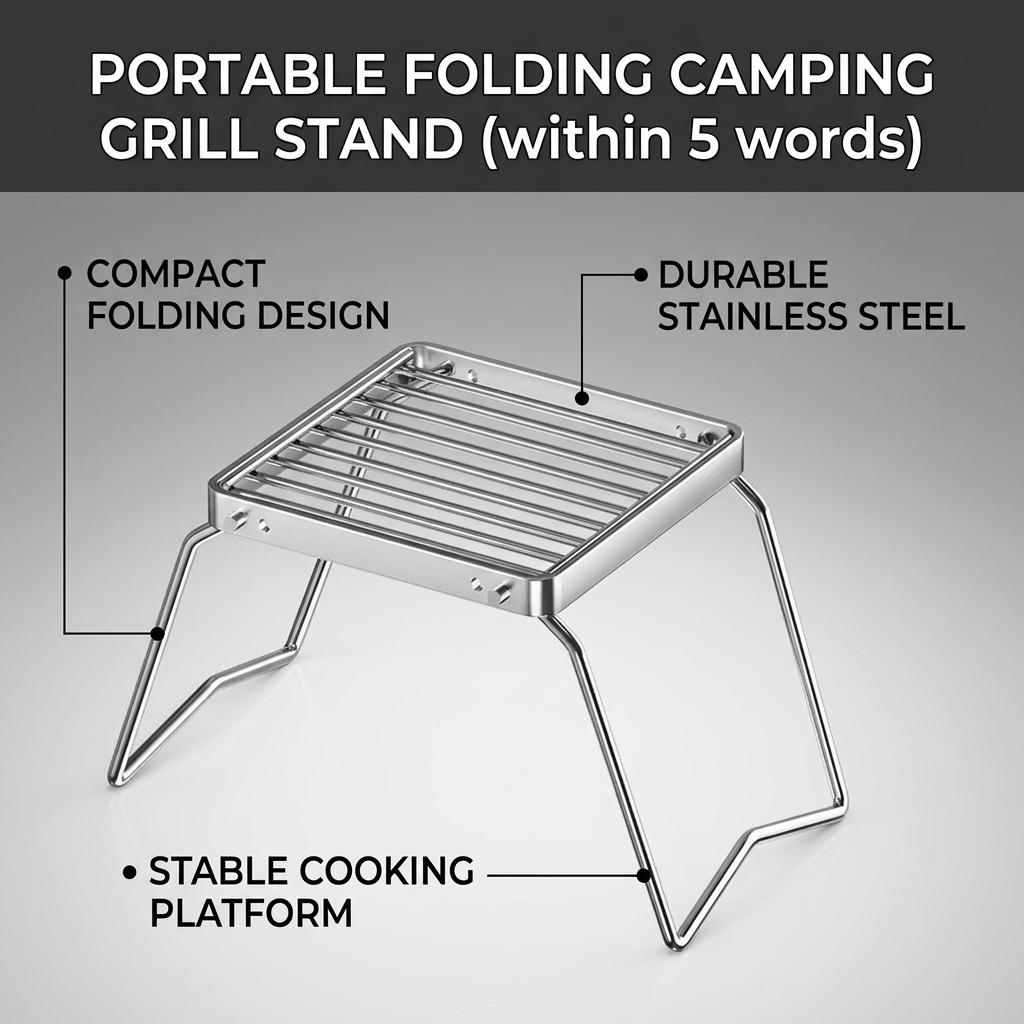 Ourdoor Stainless Steel Campin - Camp Grill Portable Folding recension och pris