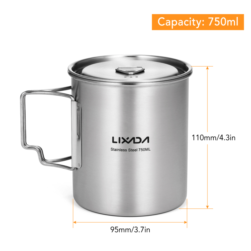 Lixada 750ml Cup Outdoor Stain - Camping Cooking Mesh recension och pris