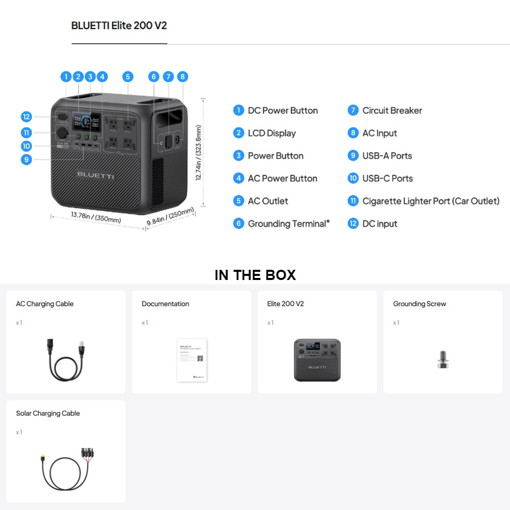 【Renew】BLUETTI Elite 200 V2 Po - Camping Cooking Appliances recension och pris