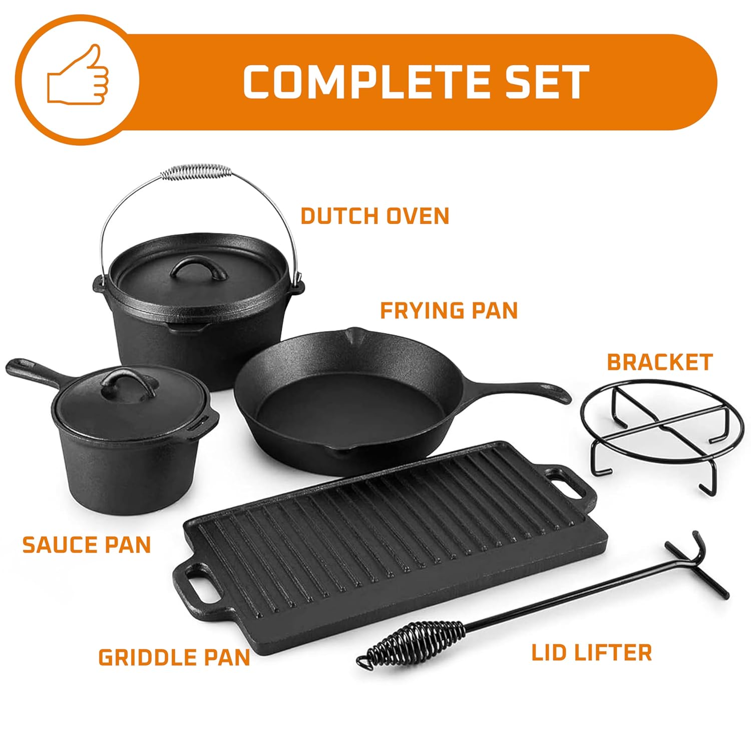 Camping Cooking Set Of 7. Pre  - Camping Cooking Dutch Oven recension och pris