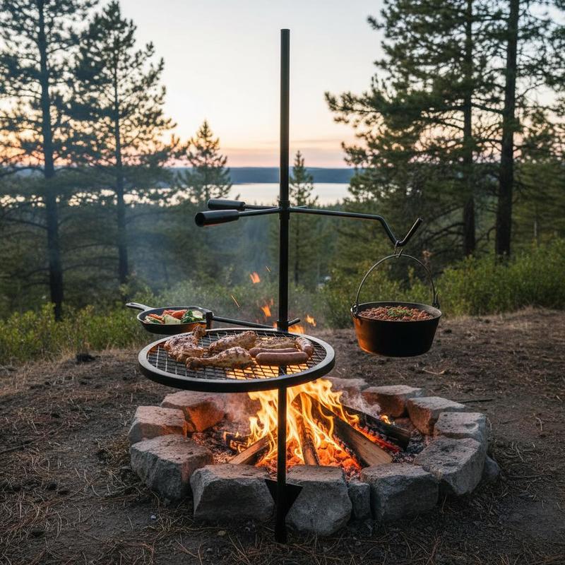 Rotating Cooking Grate 24x24 I - Camping Cooking Mesh recension och pris
