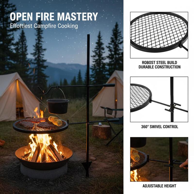 Rotating Cooking Grate 24x24 I - Camping Cooking Mesh recension och pris