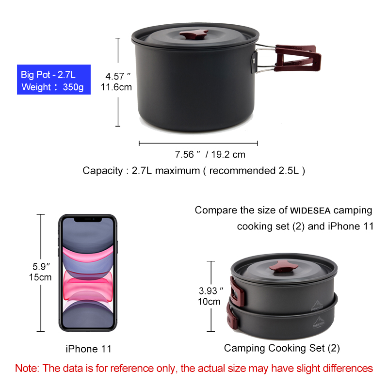 Widesea Camping Cookware Set O - Quechua Camping Cooking Set recension och pris