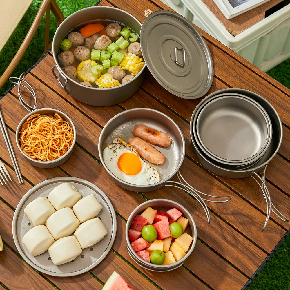 Titanium Outdoor Pot Set Picni - Camping Cooking Mesh recension och pris