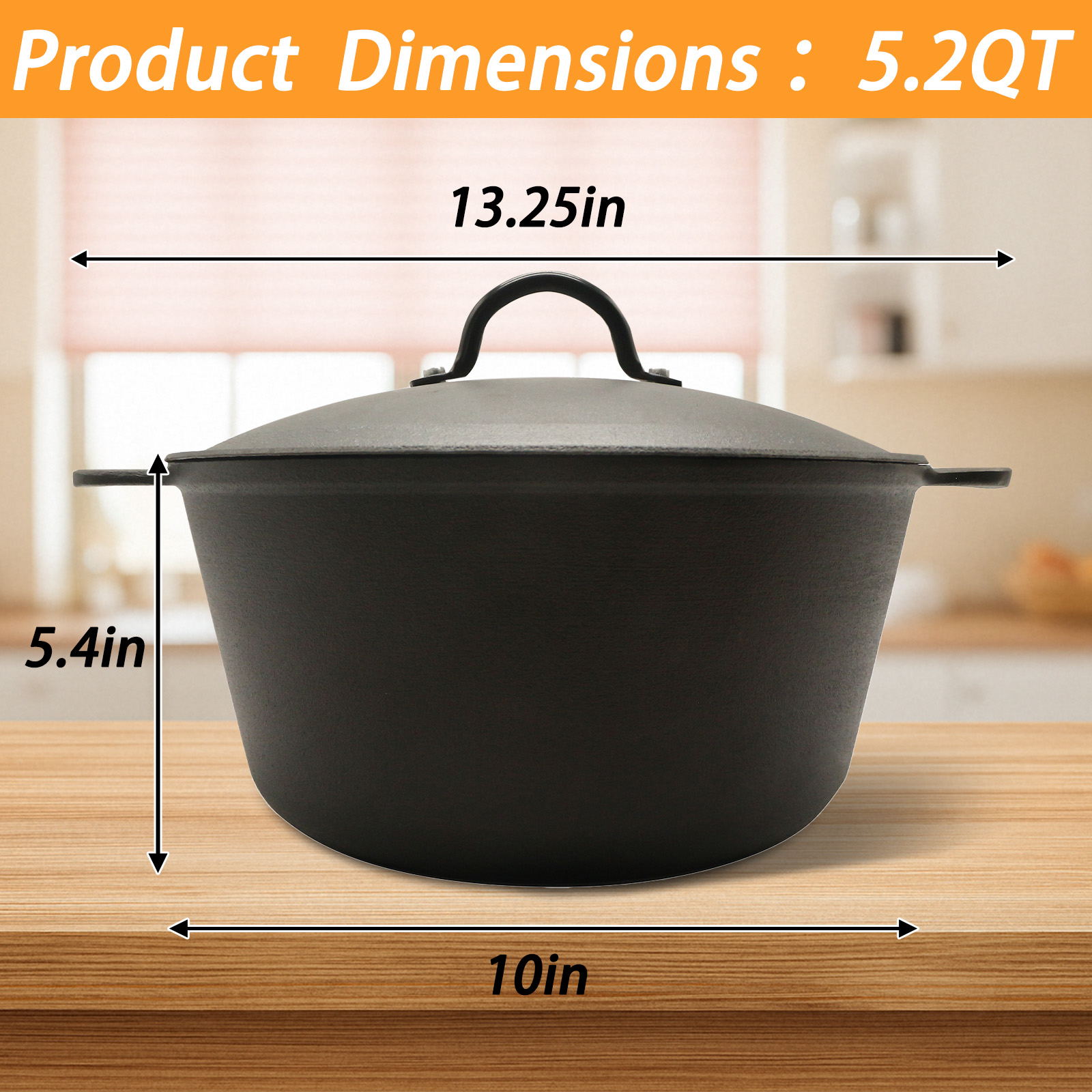 HANSMART 5.2Qt Lightweight Cas - Camping Cooking Dutch Oven recension och pris