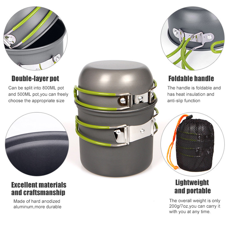 WESTTUNE Camping Pot Hiking Co - Quechua Camping Cooking Set recension och pris