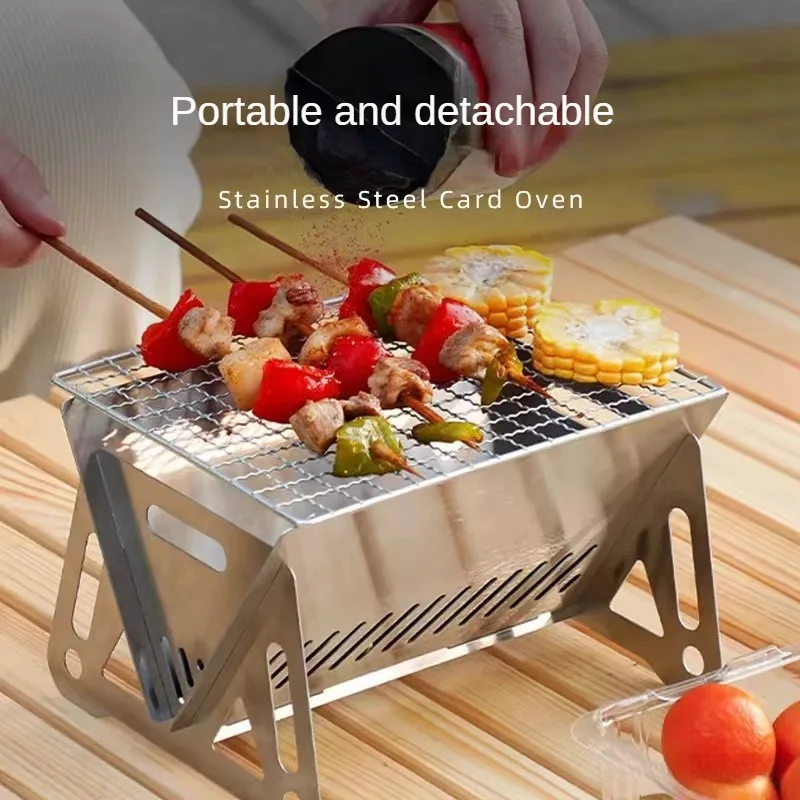 Portable Folding Barbecue Gril - Camping Cooking Mesh recension och pris