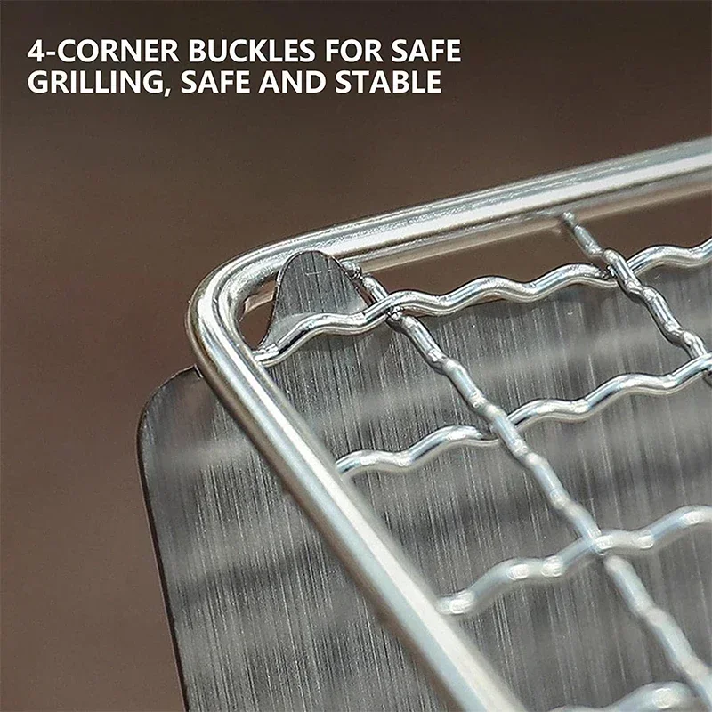 Portable Folding Barbecue Gril - Camping Cooking Mesh recension och pris